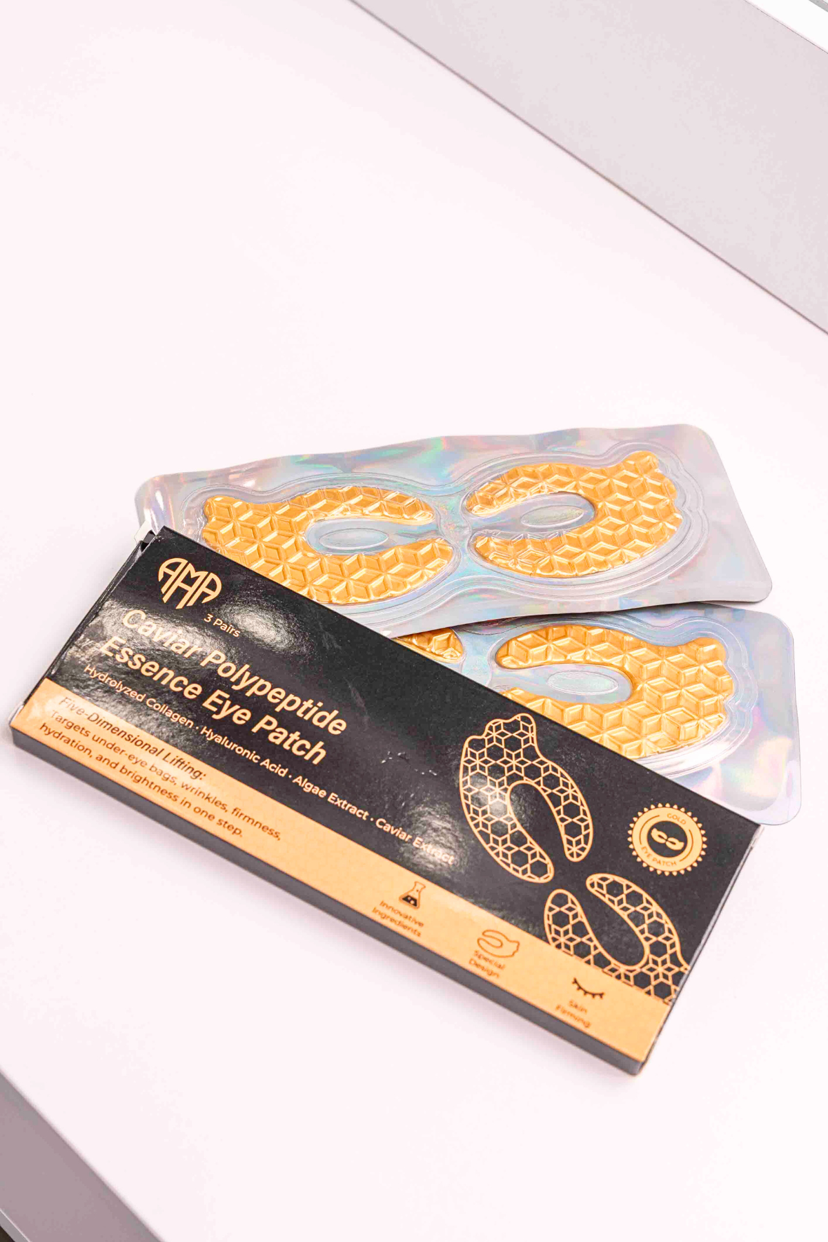 Caviar Polypeptide Essence Eye Patch – Intensive Collagen & Hydration Care (3 pcs)