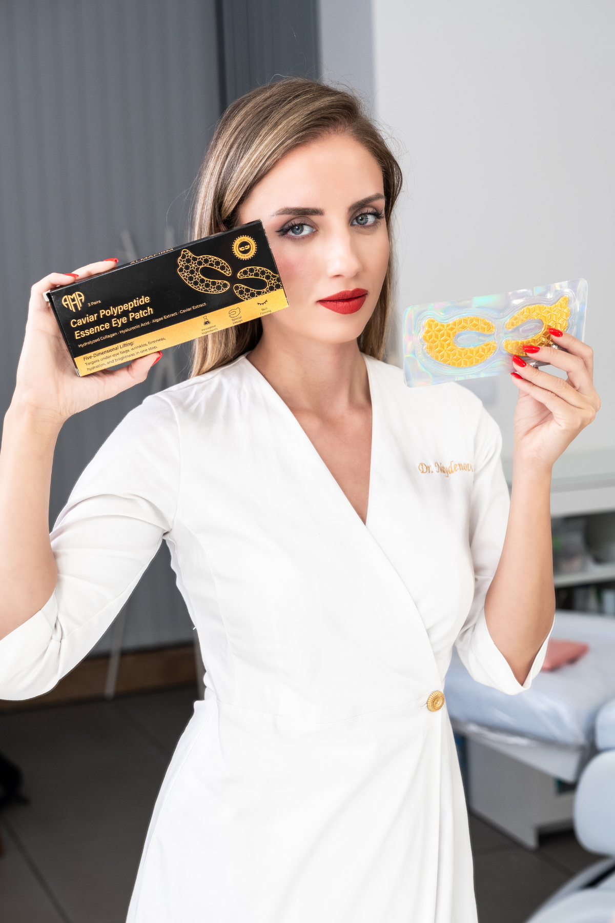 Caviar Polypeptide Essence Eye Patch – Intensive Collagen & Hydration Care (3 pcs)