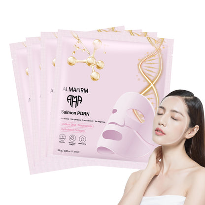 Korean Face Mask with PDRN Salmon DNA, Peptides, Collagen, Panthenol & Niacinamide – 4 Sheets per Box