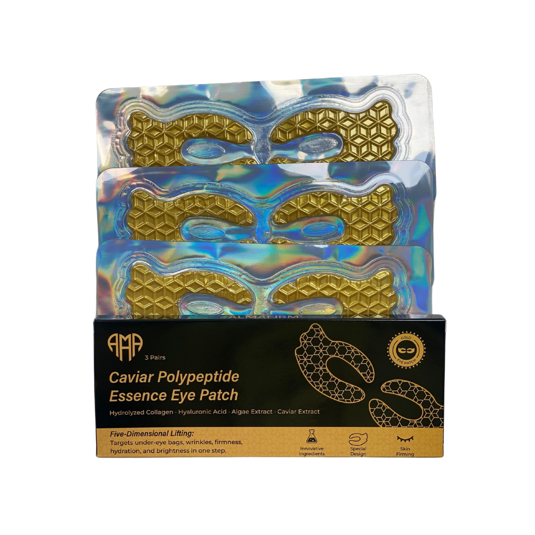 Caviar Polypeptide Essence Eye Patch – Intensive Collagen & Hydration Care (3 pcs)